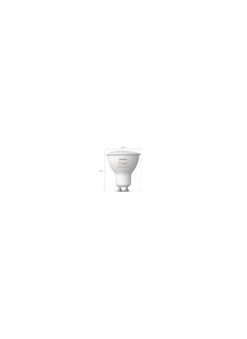 فيليبس - مجموعة من 2 مصباح ذكي Philips Hue White And Color Ambiance [GU10 Spot] مع بلوتوث يعمل مع Alexa وGoogle Assistant وApple Homekit - Image 1