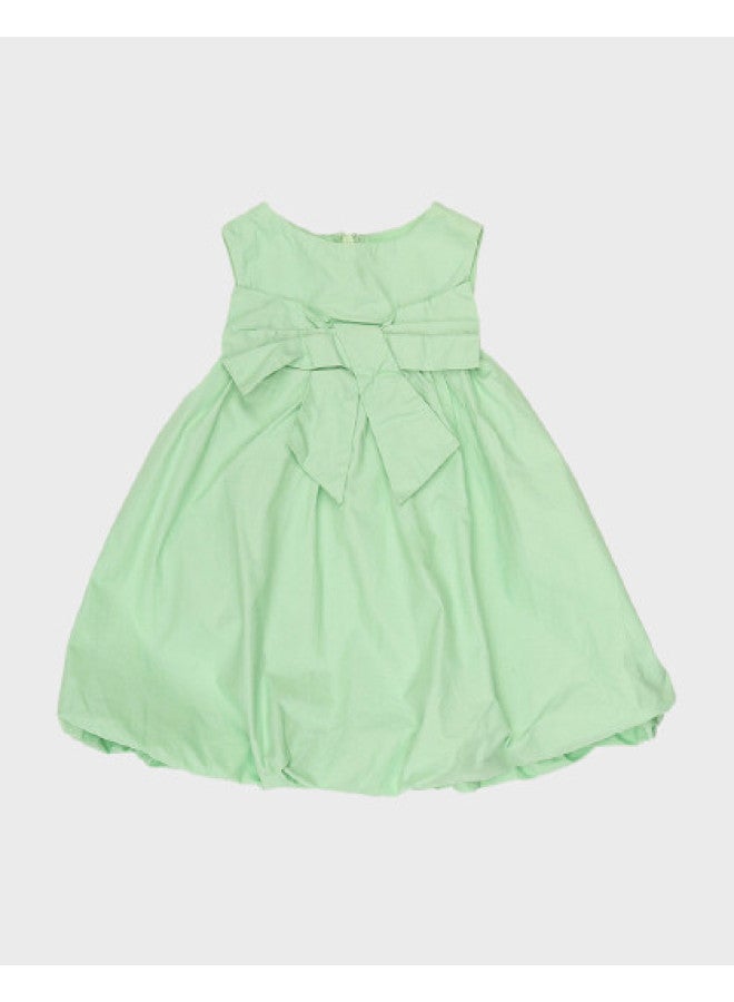 Zara kids' Fresh And Elegant Bow Sleeveless Round Neck Blossom Dress - Image 1