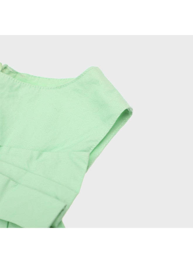 Zara kids' Fresh And Elegant Bow Sleeveless Round Neck Blossom Dress - Image 5