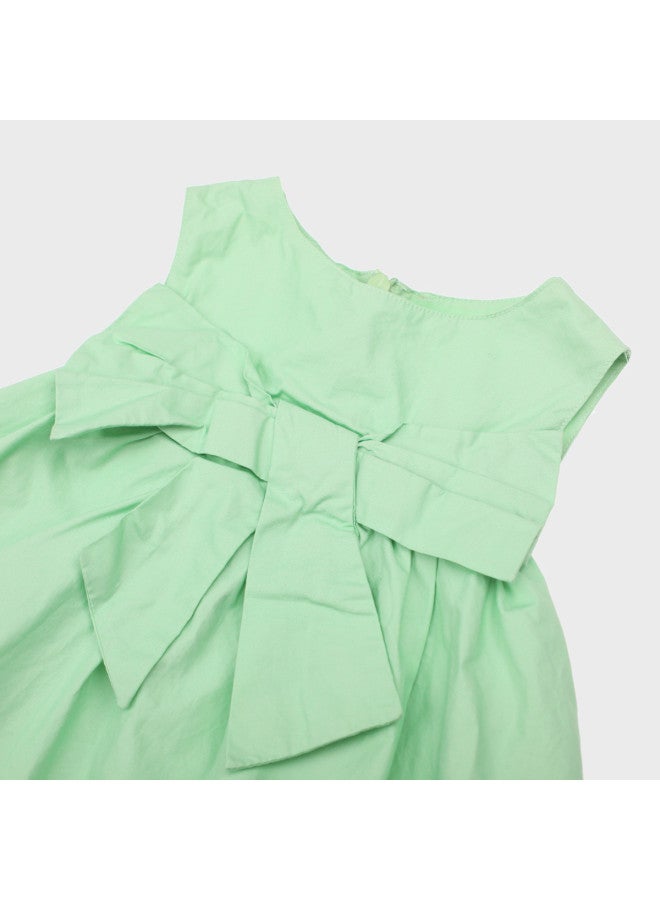 Zara kids' Fresh And Elegant Bow Sleeveless Round Neck Blossom Dress - Image 4