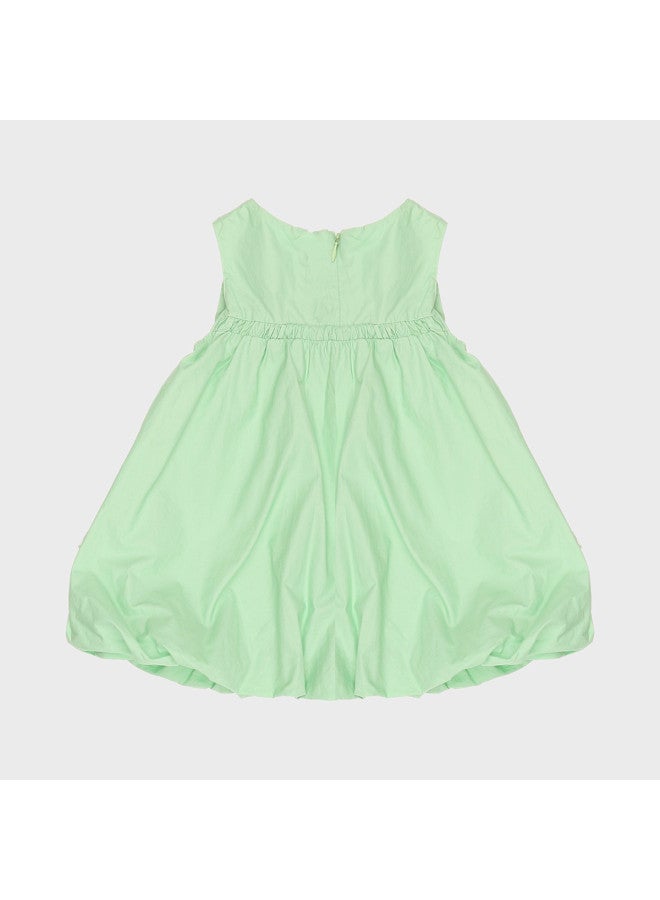 Zara kids' Fresh And Elegant Bow Sleeveless Round Neck Blossom Dress - Image 3