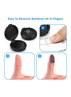 Y&D Fingerprint Ink Pads, Thumbprint Pad for Notary Supplies Identification Security Id Cards Black, Without Fading Office Workers and Business Owners(6 Pack)  - Image 2