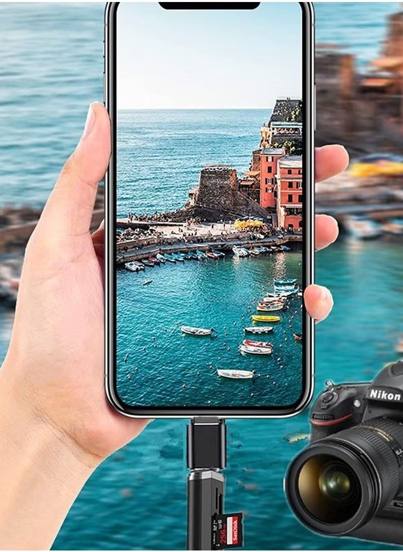 Ocean Portable Lightning to USB 3.0 Adapter, USB Camera Adapter OTG Data Sync Cable, for iPhone/iPad to Connect Card Reader,Tablet,Computer Keypad,Cable Divider,U Disk,Card Reader,Printer,Plug & Play, Black  - Image 2
