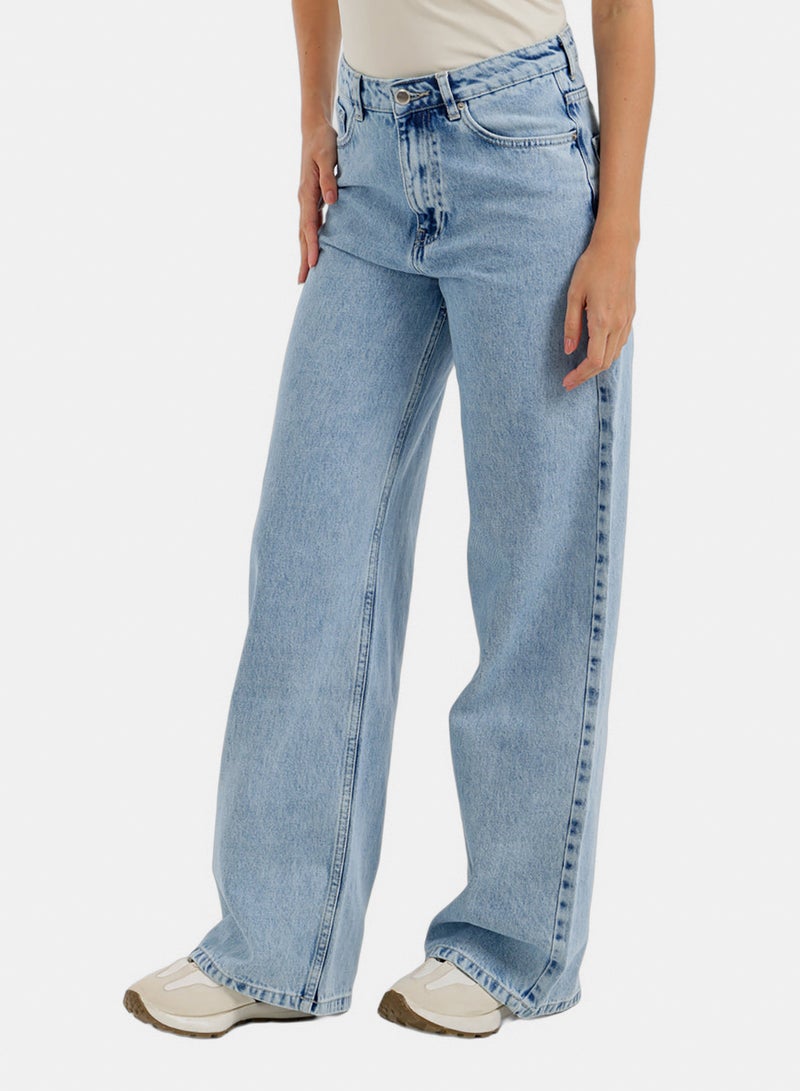 Carina Wide-Leg Denim Pants - Image 2