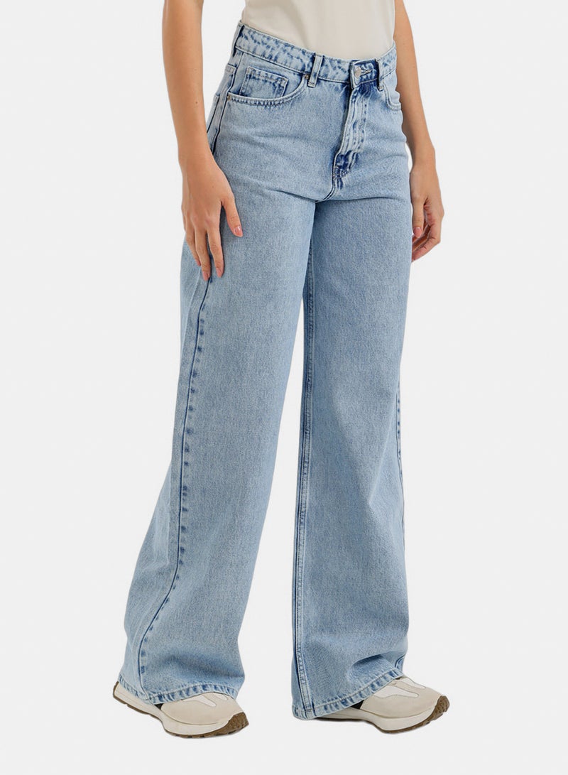 Carina Wide-Leg Denim Pants - Image 3