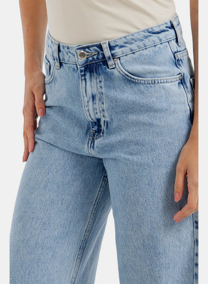 Carina Wide-Leg Denim Pants - Image 5