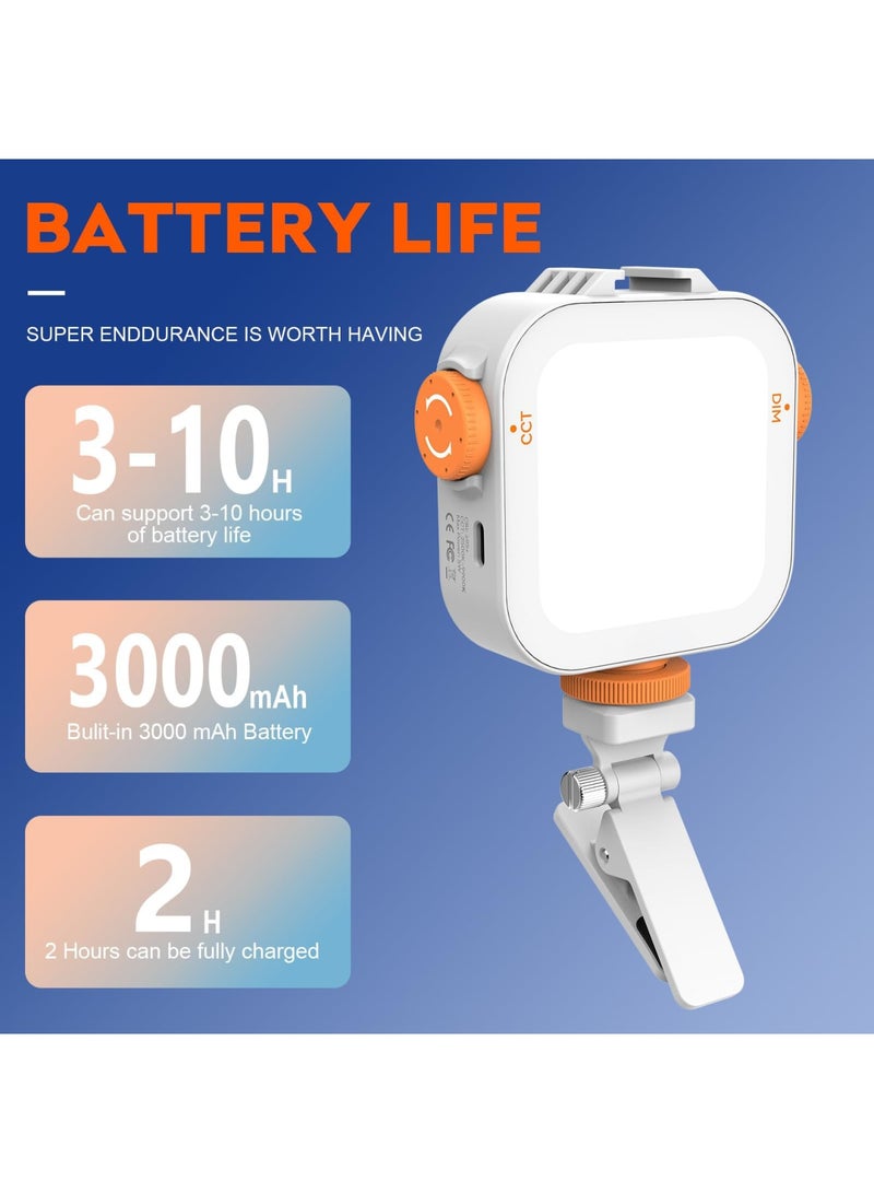 SYOSI 80 Led Selfie Light with Phone Clip, LED Video Camera Light, Phone Light for Picture, 2000mAh Rechargeable Fill Light for iPad/Laptop/TikTok/Makeup/Vlog - Image 3