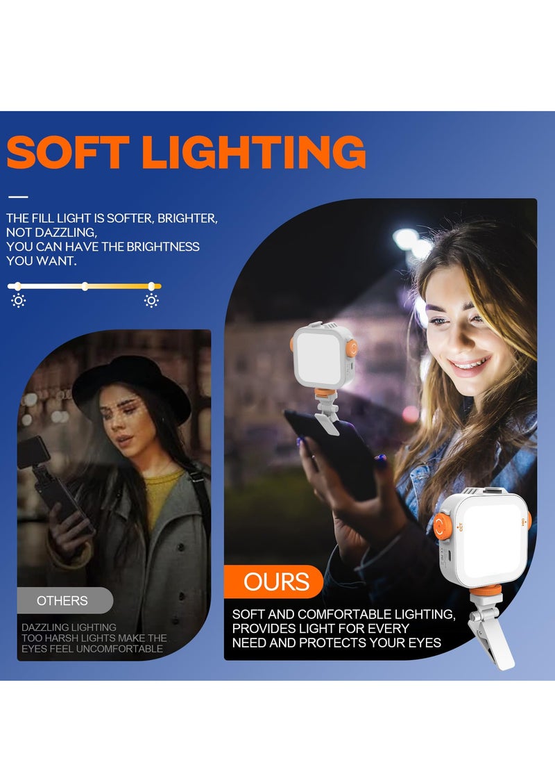 SYOSI 80 Led Selfie Light with Phone Clip, LED Video Camera Light, for Picture, 2000mAh Rechargeable Fill iPad/Laptop/TikTok/Makeup/Vlog  - Image 5