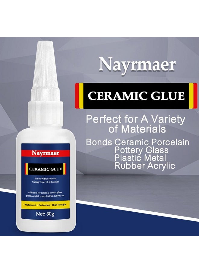Nayrmaer - Ceramic Glue, Glue For Porcelain And Pottery Repair, Instant Strong Glue For Pottery, Porcelain, Glass, Plastic, Metal, Rubber And Diy Craft (Cgn1) - Image 1