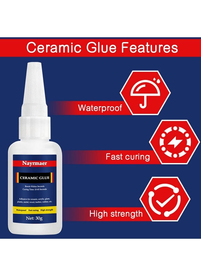Nayrmaer - Ceramic Glue, Glue For Porcelain And Pottery Repair, Instant Strong Glue For Pottery, Porcelain, Glass, Plastic, Metal, Rubber And Diy Craft (Cgn1) - Image 1