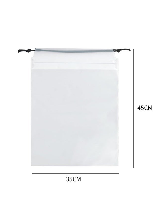 12PCS Transparent Shoe Bags for Travel, Large Clear Drawstring Shoe Organizer Bags Shoe Packing Bags for Men and Women,(13.7 x 17.7 inches) - Image 2
