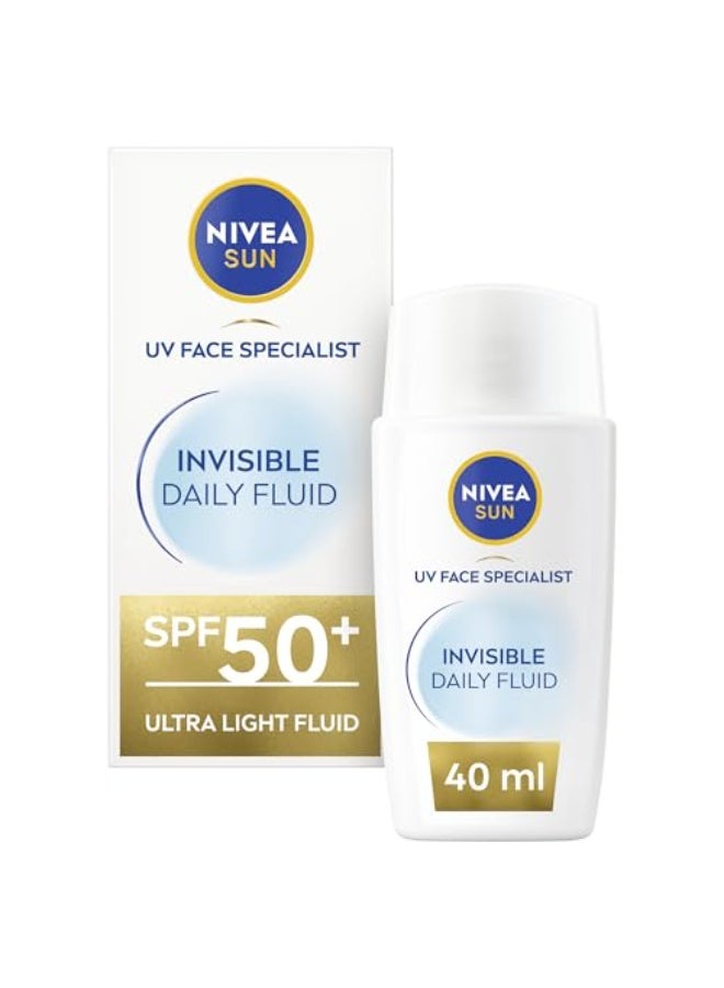 NIVEA SUN UV Face Specialist Invisible Daily Fluid Sunscreen SPF50+ 40ml