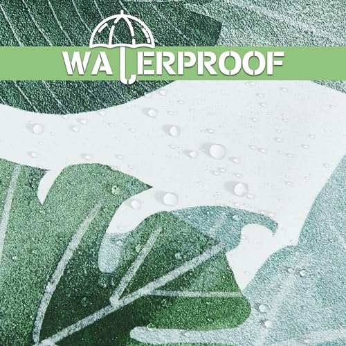 KGORGE Shower Curtains for Bathroom - Tropical Leaves Plant on White Background Odorless Curtain for Bathroom Showers and Bathtubs, 72 x 72 inches Long, Hooks Included - Image 5
