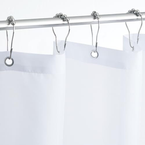 KGORGE Shower Curtains for Bathroom - Tropical Leaves Plant on White Background Odorless Curtain for Bathroom Showers and Bathtubs, 72 x 72 inches Long, Hooks Included - Image 3