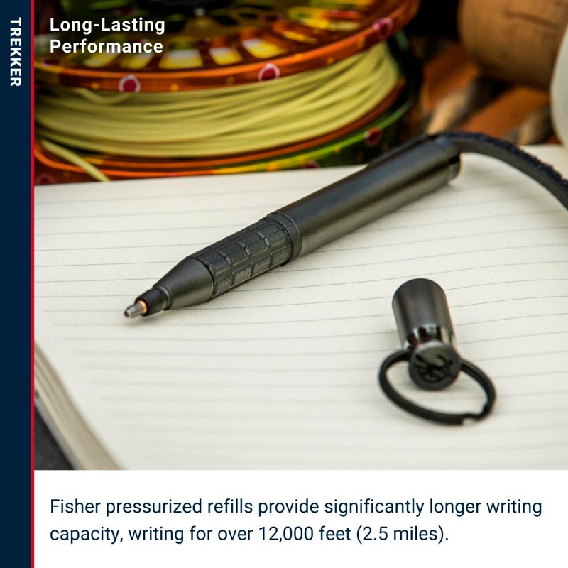 Fisher Space Pen Trekker Space Pen, Ballpoint, Brass, Matte Black, Black Ink, Gift Box - Image 5