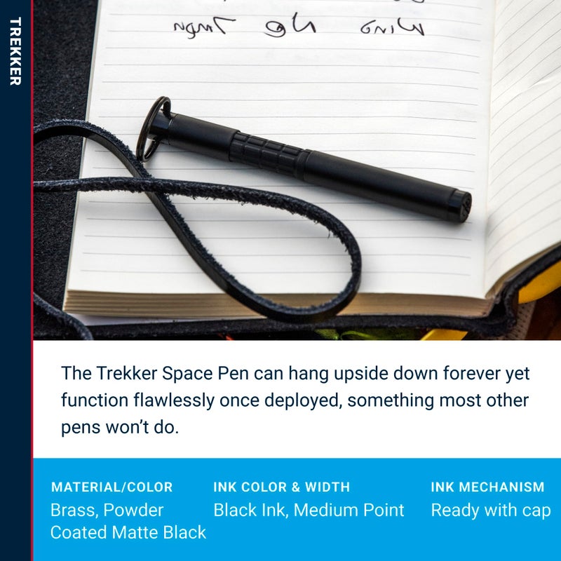 Fisher Space Pen Trekker Space Pen, Ballpoint, Brass, Matte Black, Black Ink, Gift Box - Image 3