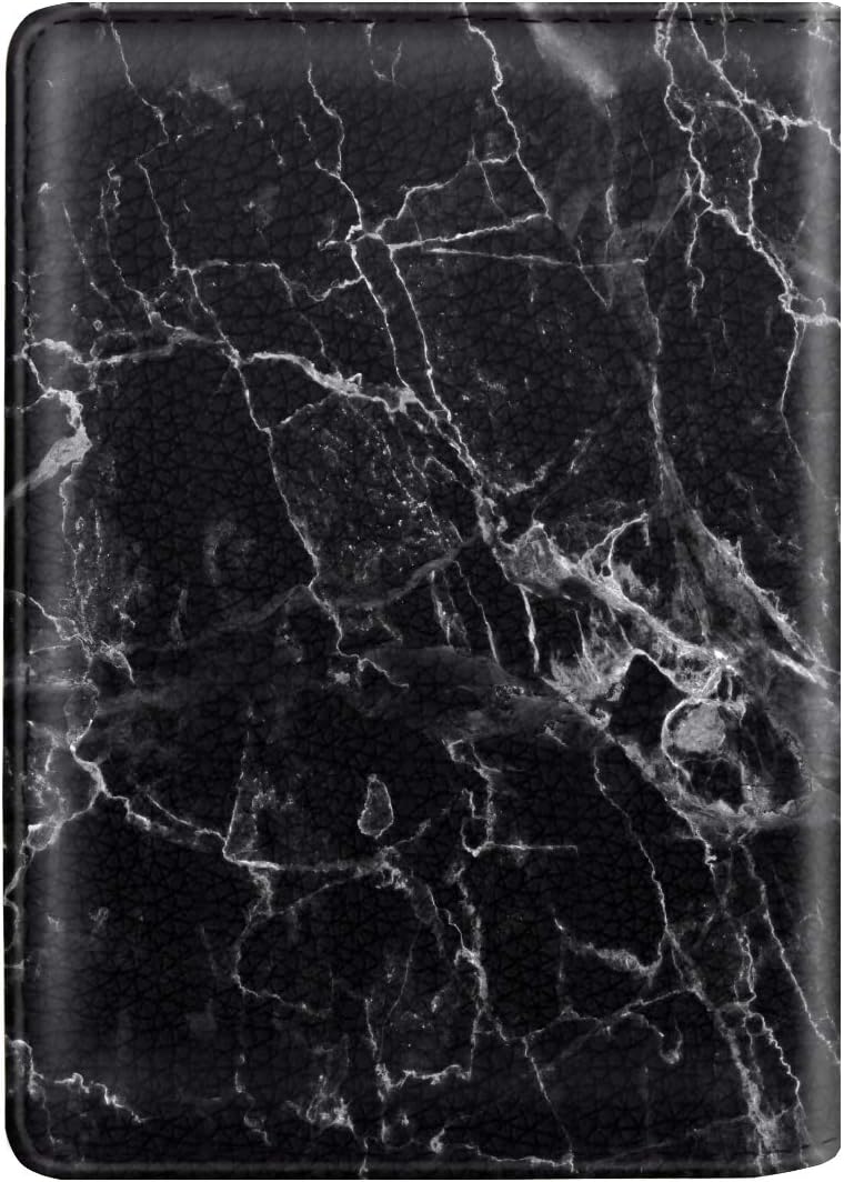 Coco Rossi Bulk storage easy optimized build Passport Holder Cover,Traveling Passport Case Cute Marble Passport Wallet for Women,Black Marble Easy clean surface - Image 5