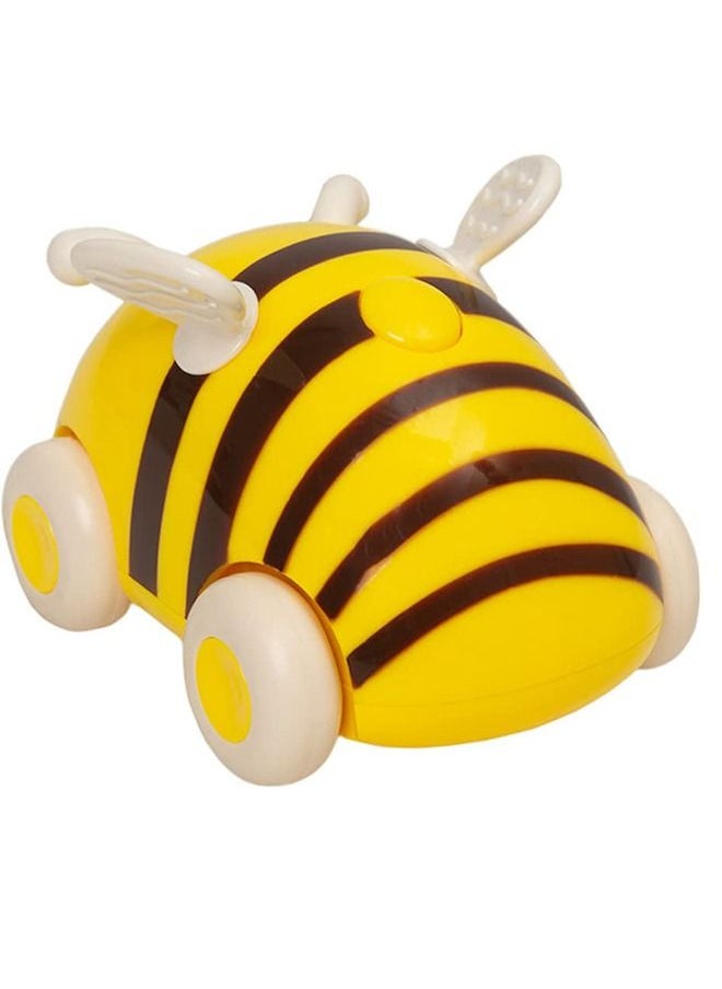 BAYBEE - Baybee Friction Powered Cartoon Bee Shape Car with Light and Music Interactive Toy for Toddlers Infants One Click Switch Music Great Educational Toy for Boys and Girls Yellow - Image 1