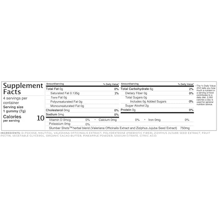 SGC Melatonin-Free Herbal Sleep Supplement - 48 Count - Slumber Shots Sleep Gummies - Sleep Aid - Ease Restlessness - Valerian Root - Jujube Seed - Image 4