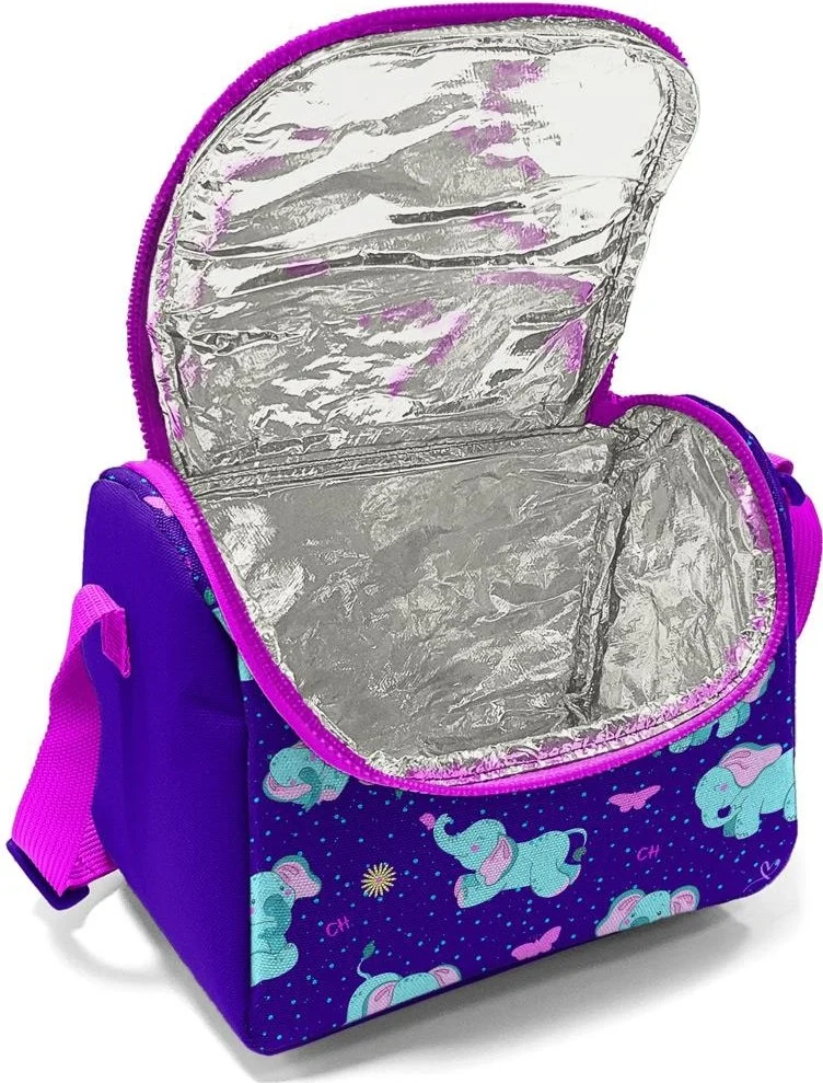 كورال هاي Kids Purple Pink Elephant Patterned 3-Piece School Bag Set SET0114411