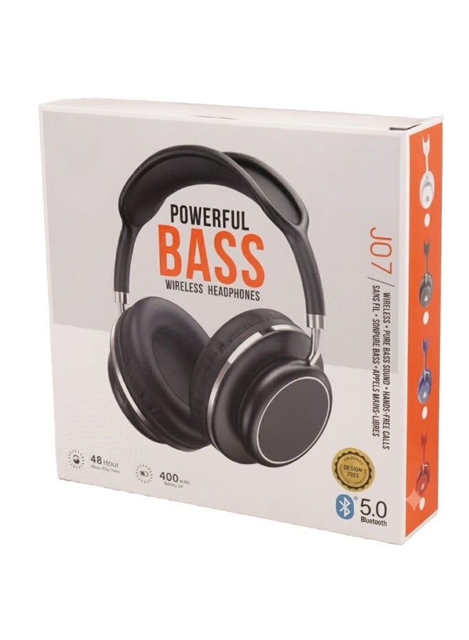 Wireless On-Ear Bluetooth Headphones with Microphone, Foldable Portable Headset, Hi-Fi Stereo Sound, Deep Bass, 40mm Audio Drivers, SD Card and AUX Support for Smartphones, Tablets, Laptops, Travel and Everyday Listening - Image 2
