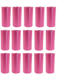 Cute 'n' Cuddle Pack Of 15 Scented Diaper Disposal Bin Bag 15 Bags Per Roll For Waste Disposal - Light Pink  - Image 1