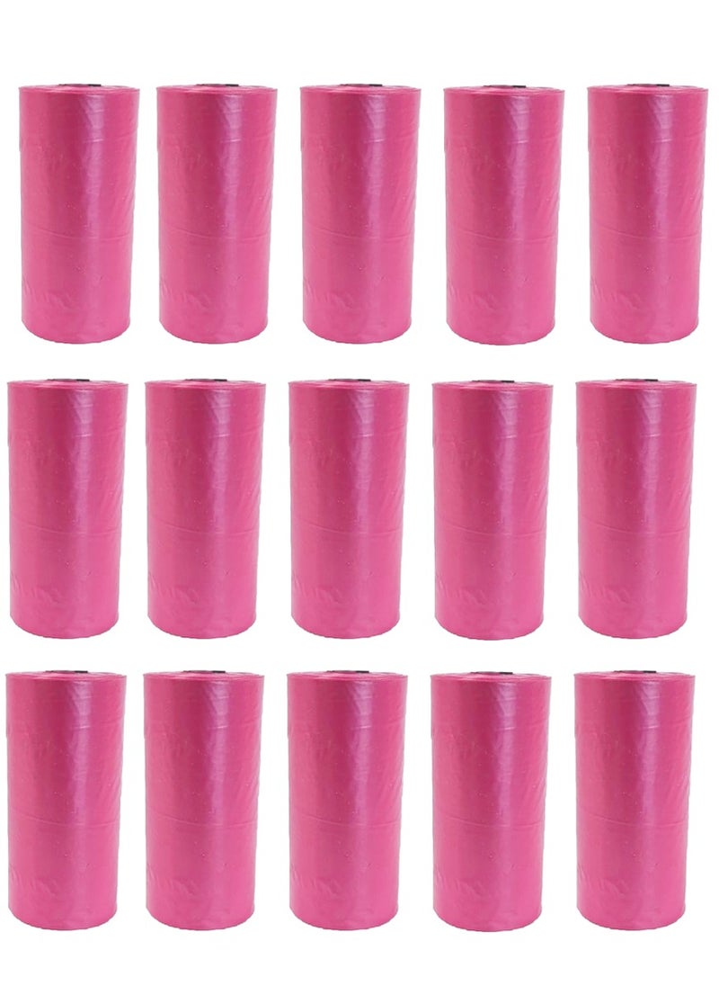 Cute 'n' Cuddle Pack Of 15 Scented Diaper Disposal Bin Bag 15 Bags Per Roll For Waste Disposal - Light Pink  - Image 1