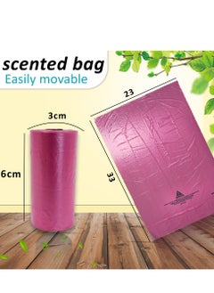 Cute 'n' Cuddle Pack Of 15 Scented Diaper Disposal Bin Bag 15 Bags Per Roll For Waste Disposal - Light Pink  - Image 2