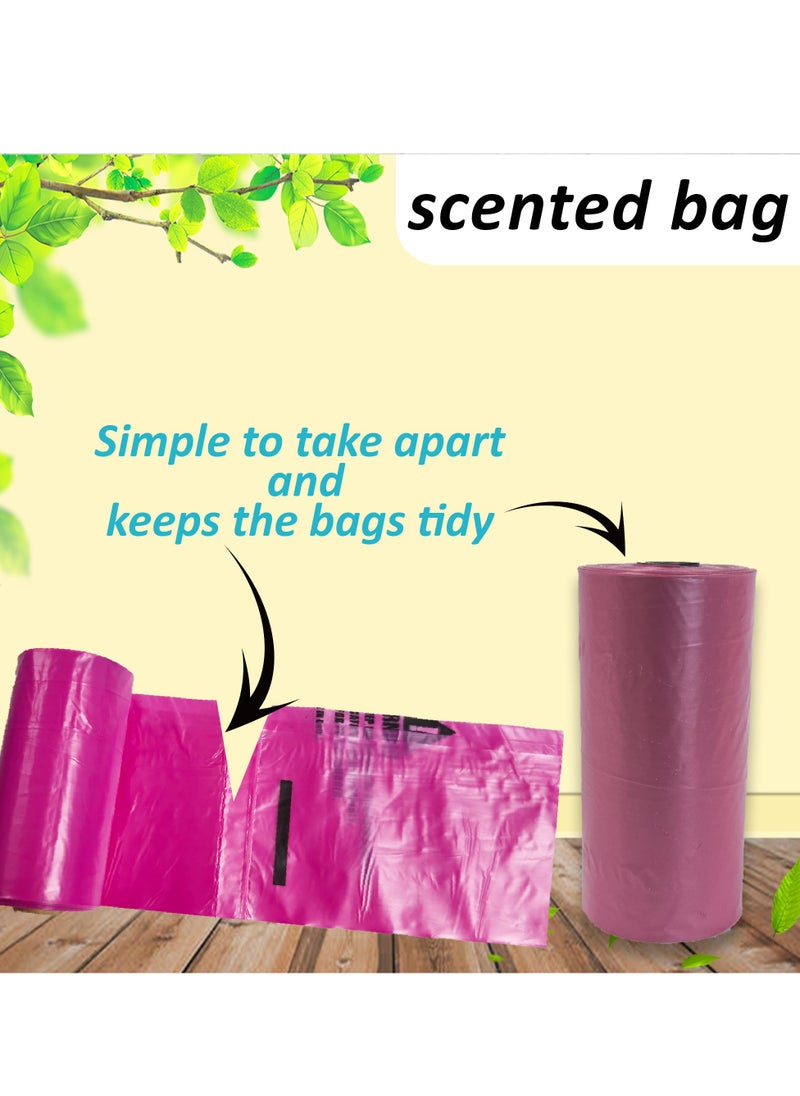 Cute 'n' Cuddle Pack Of 15 Scented Diaper Disposal Bin Bag 15 Bags Per Roll For Waste Disposal - Light Pink  - Image 4