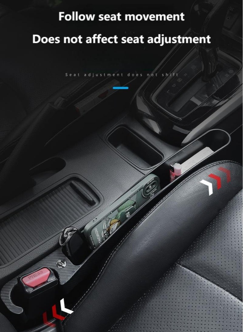 UrbanNest Car Seat Gap Filler with Seat Belt Hole and Phone Charging Cable Hole, 2 Pcs Large Capacity, Car Seat Organizer for Phones, Keys, Wallets, Coins, Univeral for All Cars  - Image 3