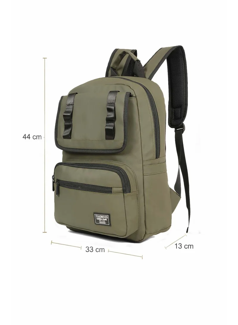 TEAKWOOD Olive Teakwood 23L Business Laptop Backpack for Men & Women | Fits up to 15 " Laptop | Premium Olive Office & Travel Backpack | Water-Resistant | Multi-Compartment | Ergonomic Lightweight Durable Design  | Best Price UAE