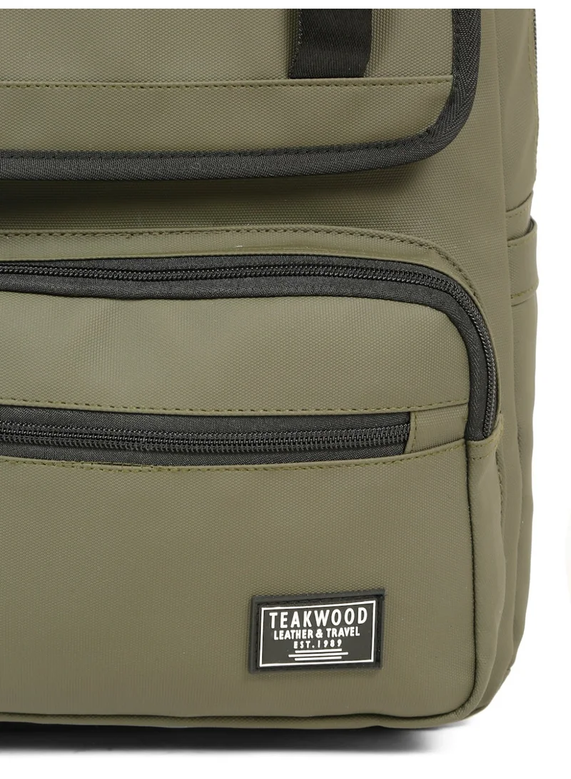 Teakwood Olive Teakwood 23L Business Laptop Backpack for Men & Women | Fits up to 15 " Laptop | Premium Olive Office & Travel Backpack | Water-Resistant | Multi-Compartment | Ergonomic Lightweight Durable Design  | Best Price UAE