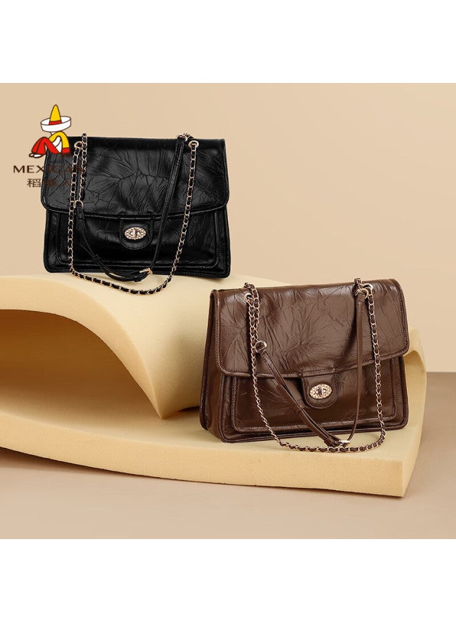 Strawman Handbag Women's Bag Large Capacity Light Luxury Armpit Bag Retro Single Shoulder Bag Birthday Gift For Girlfriend