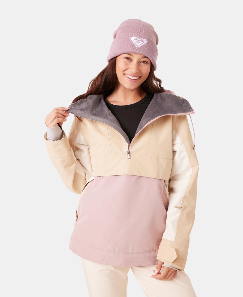 Roxy Women's Shelter Snowboard Jacket – 10K Waterproof Insulated Ski Jacket, PFAS-Free, Hydrosmart Collar, Red Combo, Medium - Image 2