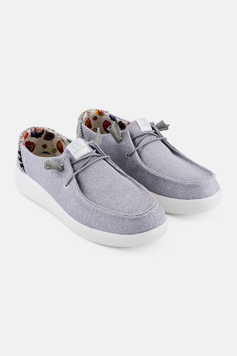 Ocean Pacific Women Lace Up Casual Shoes, Light Grey  - Image 1
