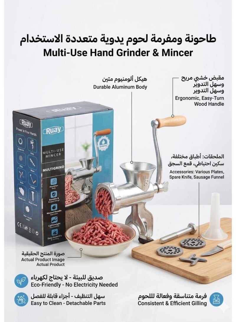 RUAY Multi-Use Hand Grinder & Mincer Model RA108