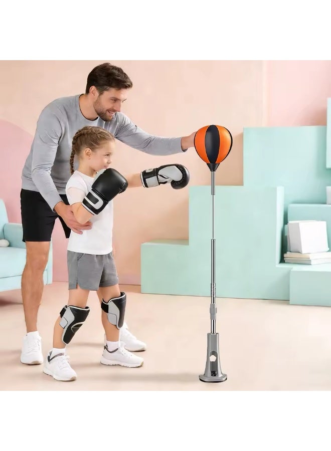 Punching Bag with Stand, Boxing Bag for Teens & Adults - Height Adjustable - Speed Bag for Training, Boxing Equipment, Stress Relief & Fitness - Image 2
