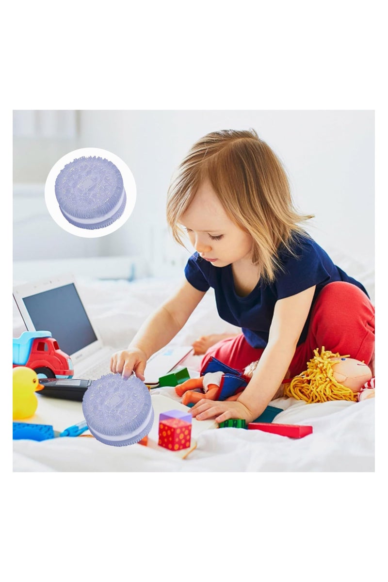 2PCS Silicone Cookie Squishy Toys – Soft Stress Relief Toys for Anxiety, Focus & Desk Decoration, Portable Fidget Toy Set - Image 5