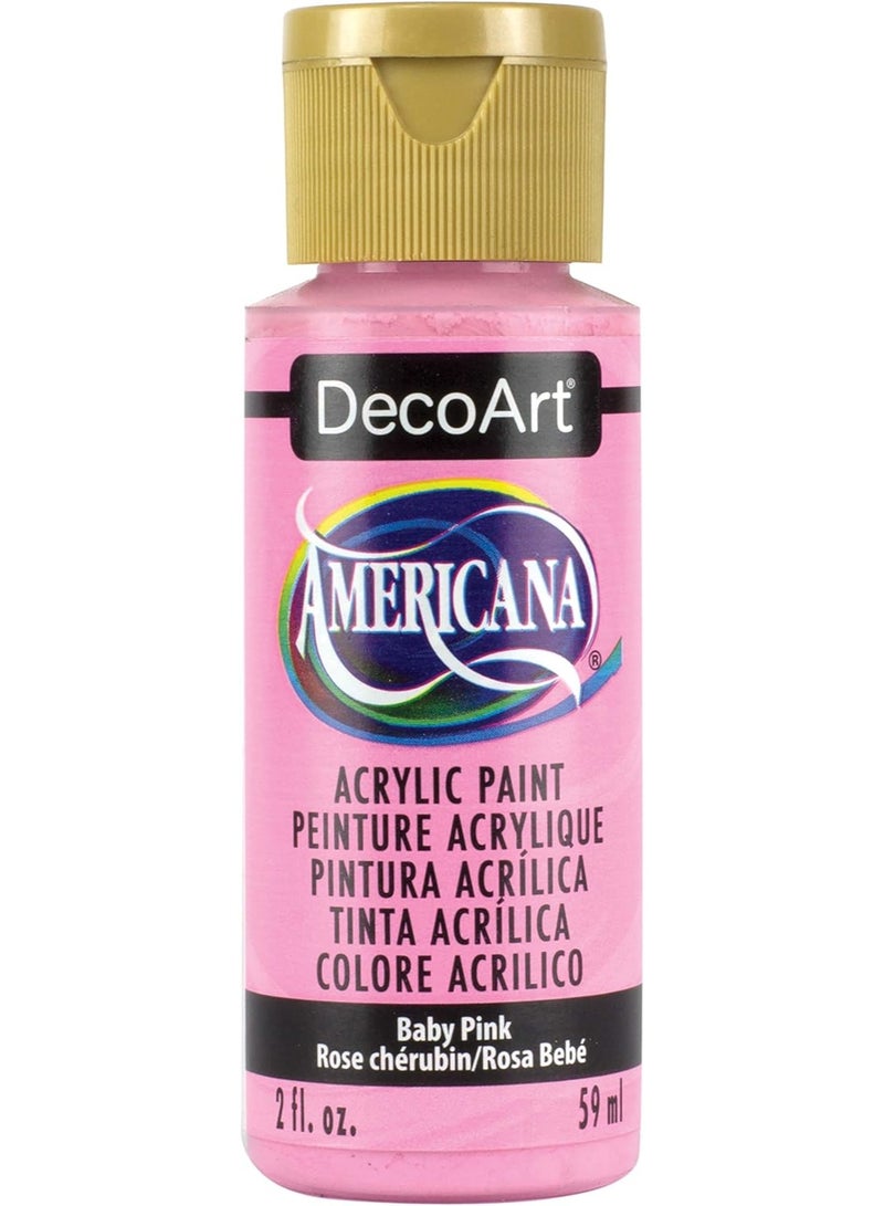 DecoArt Americana Acrylic Paint, 2-Ounce, Baby Pink - Image 1