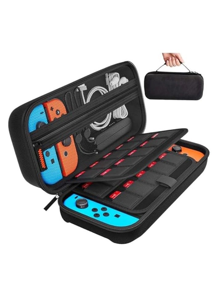PROMASS Nintendo Switch Game Case, Ninetendo Switch Oled Case with 20 Card Slots, Game Traveler Nintendo Switch Case, Protective Hard Portable Adjustable Travel Carring Switch Case Nintendo Switch Accessories - Image 1