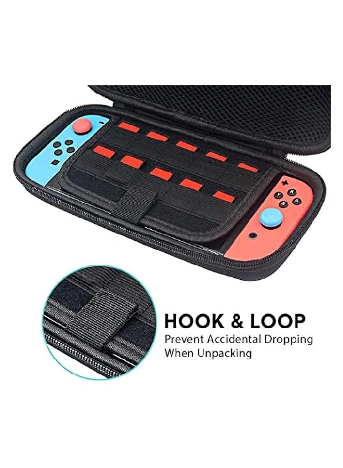 PROMASS Nintendo Switch Game Case, Ninetendo Switch Oled Case with 20 Card Slots, Game Traveler Nintendo Switch Case, Protective Hard Portable Adjustable Travel Carring Switch Case Nintendo Switch Accessories - Image 3