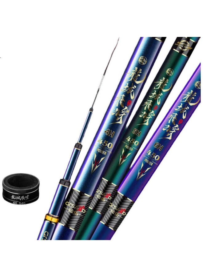 Grsaed Dragon City Fei Jiang 4.5m 4h Fishing Rod, Hand Rod, 28 Sections, Platform Fishing Rod, Carbon Fiber, Ultra-light, Ultra-hard, Crucian Carp Rod, Rod Set - Image 1