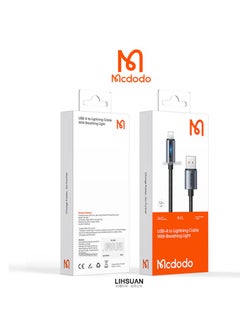 مكدودو ماكدودو CA-5660 كابل USB-A إلى Lightning مع ضوء وامض 1.2 متر أسود  - Image 2