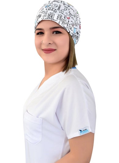 Nur Medikal Giyim Laborant Patterned Surgical Cap  - Image 3