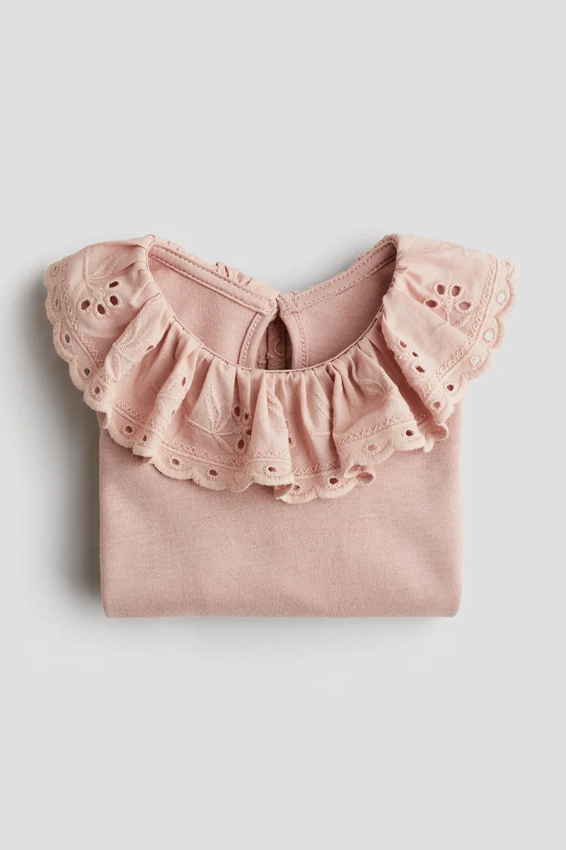 H&M Broderie anglaise-collared top