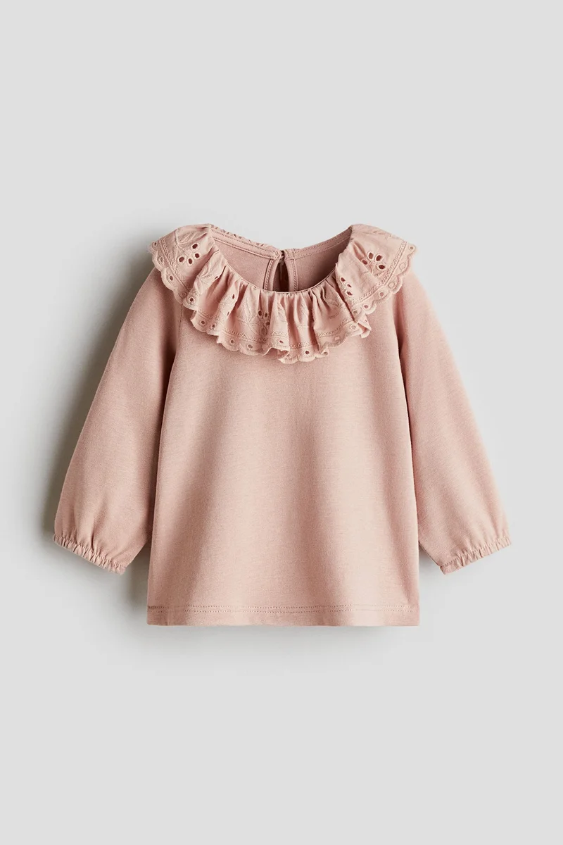 H&M Broderie anglaise-collared top
