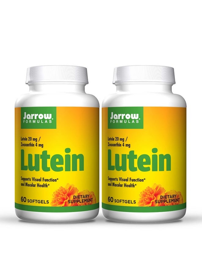jarrow formulas - Jarrow Formulas Lutein 20 mg - 60 Softgels, Pack of 2 - Clinically Documented Eye Health & Support - with Zeaxanthin - 120 Total Servings - Image 1