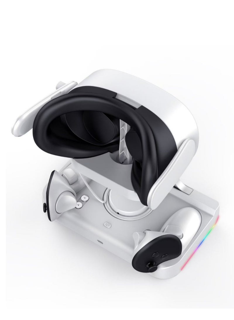 Meta Quest 3S/Quest 3 Wireless Magnetic Fast Charging Stand Compatible with VR Headset and Controller - Image 3