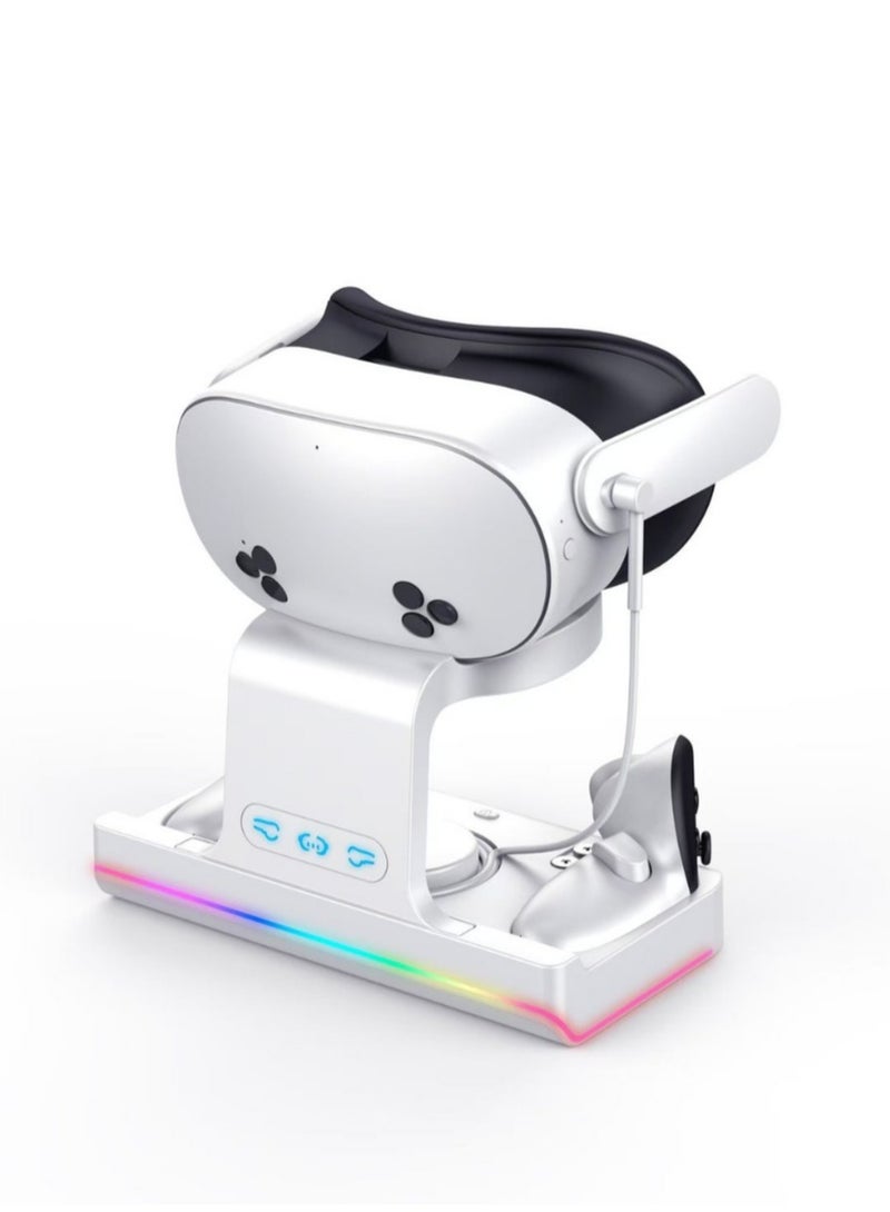 Meta Quest 3S/Quest 3 Wireless Magnetic Fast Charging Stand Compatible with VR Headset and Controller - Image 1
