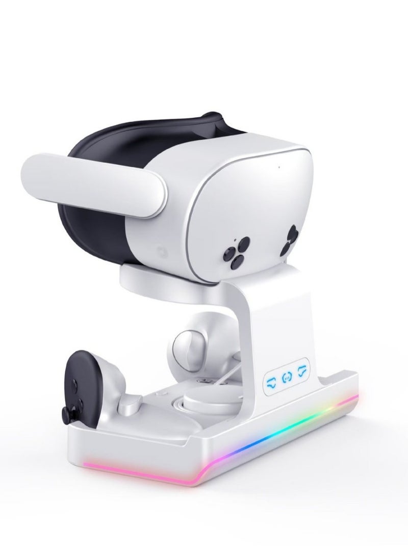 Meta Quest 3S/Quest 3 Wireless Magnetic Fast Charging Stand Compatible with VR Headset and Controller - Image 2